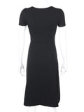 Vestido Cuello Cuadrado - Vestido Negro